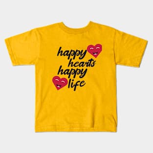 Happy hearts happy life Kids T-Shirt